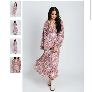 Free People Mirage Maxi Dress in Tea Combo (Piper and Scoot) Size 10 NWT